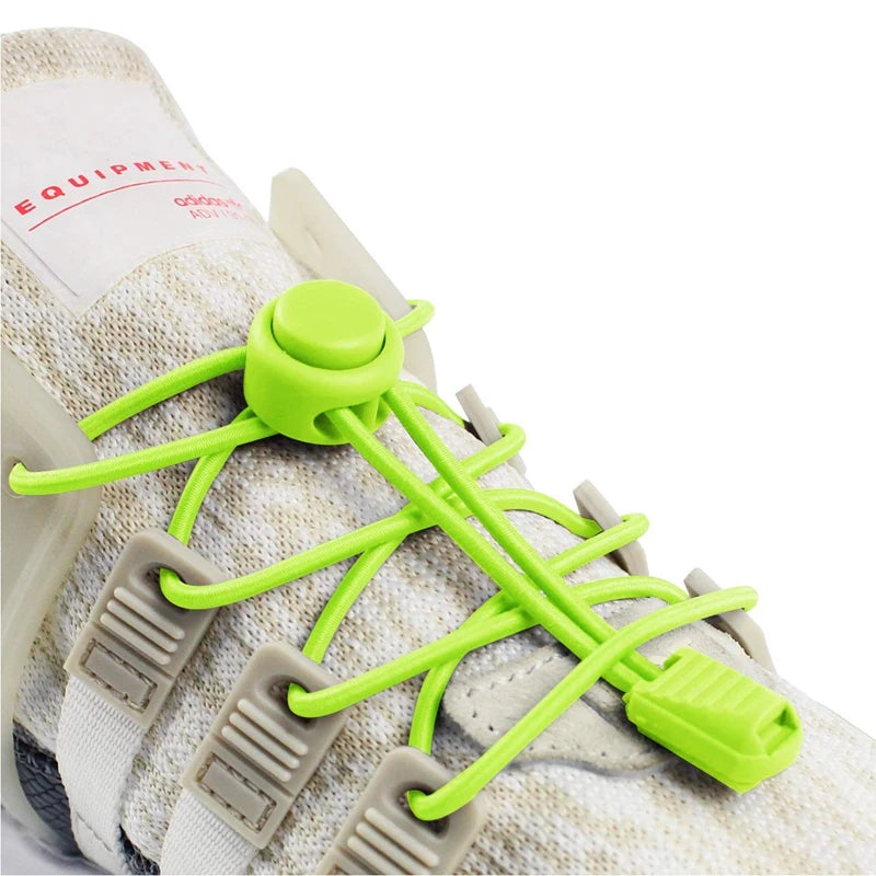 Quality Lock Shoe laces Round Tennis Laces Without ties Adult Kids Sneakers Elastic Shoelaces Rubber Bands for Shoes Accesories