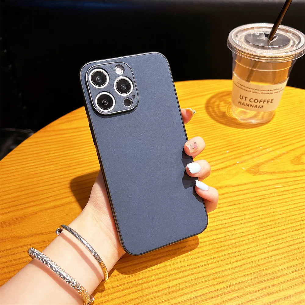 Luxury Suede Fur Leather Case For iPhone 15 14 13 12 11 Pro Max Shockproof Armor Matte Retro SheepSkin Silicone Hard Back Cover