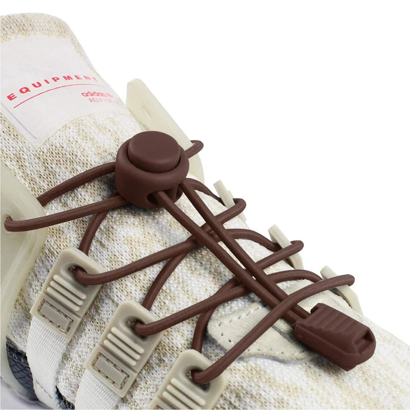 Quality Lock Shoe laces Round Tennis Laces Without ties Adult Kids Sneakers Elastic Shoelaces Rubber Bands for Shoes Accesories